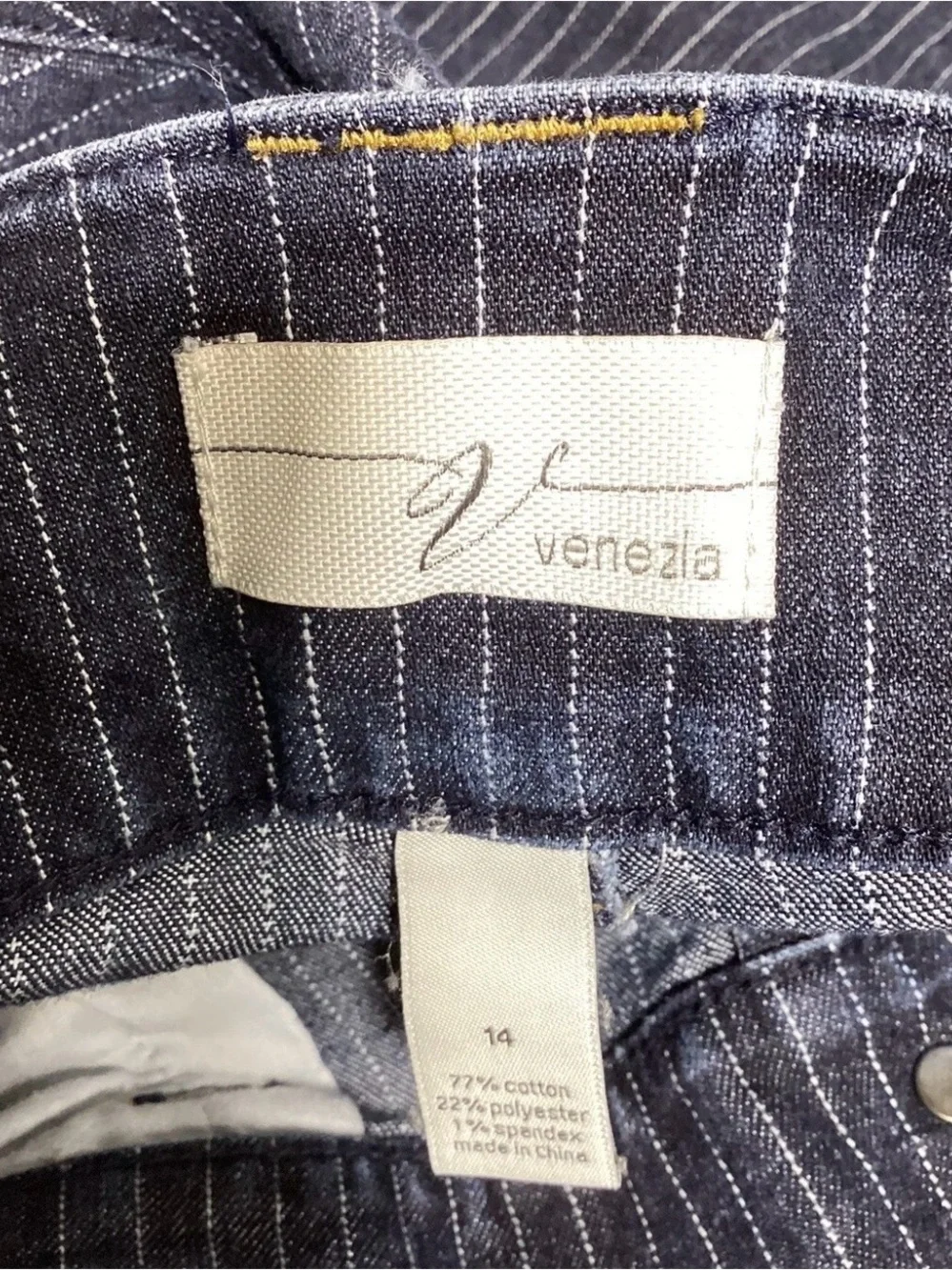 Venezia Striped Navy Women’s Bermuda Shorts